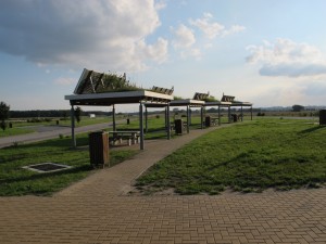 solar panels at German rest stop